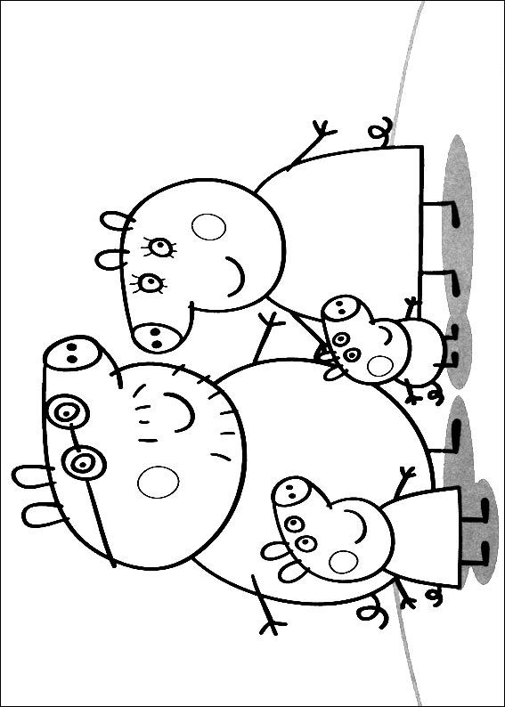 Plansa de colorat cu Peppa Pig 54 50